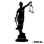 DXF139 - Lady Justice Silhouette CNC DXF File Download