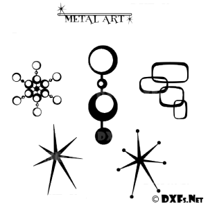 DXF181 - Modern Retro Design Silhouette Pack for CNC Cutting