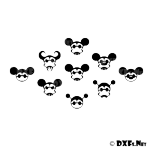 DXF182 - Retro Cartoon Heads Silhouette Designs for CNC Cutting