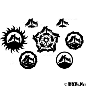 DXF185 - Heavenly Angel Silhouette Design Pack for CNC Cutting