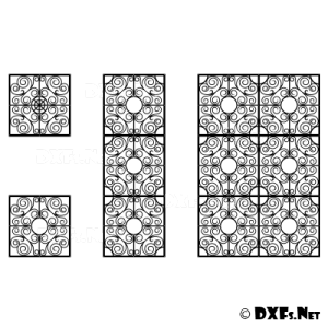 DXF183 - Ornamental Panel Screen Partition for CNC Cutting