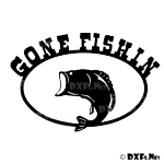 DXF189 - Gone Fishin Fish Sign for CNC Cutting