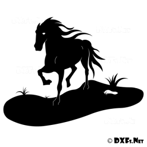 DXF192 - Trotting Horse Design for CNC Cutting