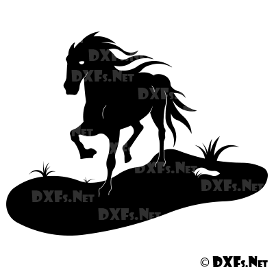 DXF192 - Trotting Horse Design for CNC Cutting