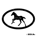 DXF197 - Trotting Colt Design for CNC Cutting