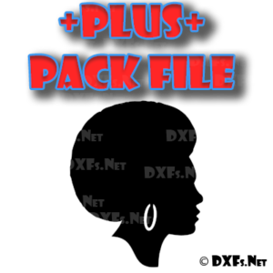 DXF238-P – African American Lady Silhouette Design for CNC Cuting