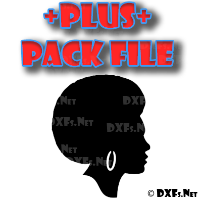 DXF238-P – African American Lady Silhouette Design for CNC Cuting