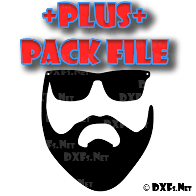 DXF250-P – Bearded Man Face with Sunglasses Design for CNC Cutting