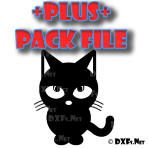 DXF255-P – Kitty Cat Kitten Modern Design for CNC Cutting