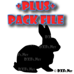 DXF258-P – Bunny Rabbit Silhouette Design for CNC Cutting
