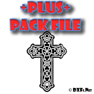 DXF260-P – Celtic Cross Design for CNC Cutting