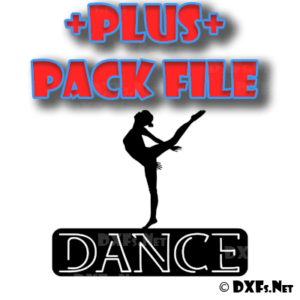 DXF291-P – Ballet Dancer Dance Sign Design for CNC Cutting