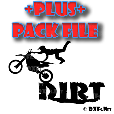 DXF297-P – Dirt Bike Rider Motorcycle Sport Sign Design for CNC Cutting