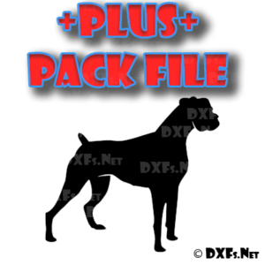 DXF298-P – Standing Boxer Dog Silhouette Design for CNC Cutting