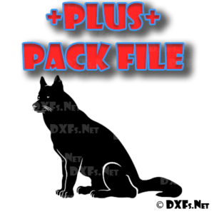 DXF301-P – Sitting Dog Silhouette Design for CNC Cutting