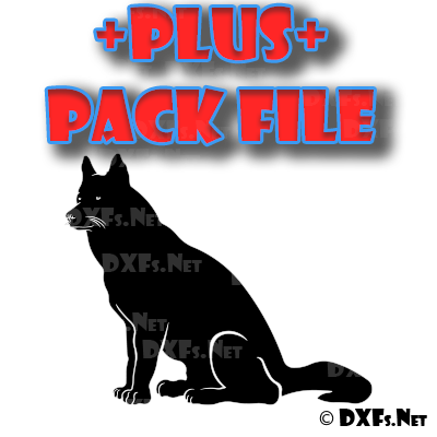 DXF301-P – Sitting Dog Silhouette Design for CNC Cutting