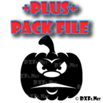 DXF306-P – Halloween Angry Jackolatern Carved Pumpkin Face Design for CNC Cutting