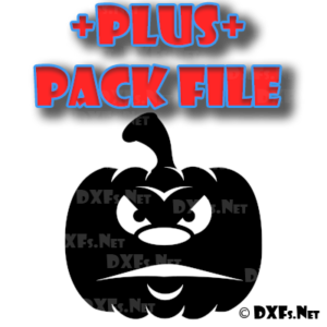 DXF306-P – Halloween Angry Jackolatern Carved Pumpkin Face Design for CNC Cutting
