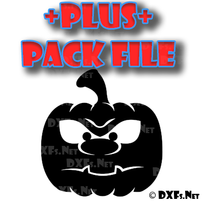 DXF307-P – Halloween Angry Jackolatern Carved Pumpkin Face Design for CNC Cutting