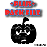 DXF309-P – Halloween Sad Jackolatern Carved Pumpkin Face Design for CNC Cutting