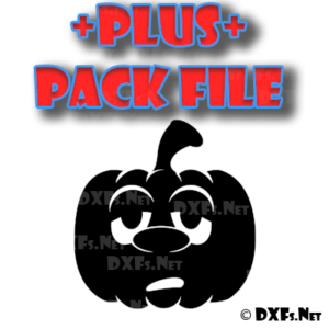 DXF309-P – Halloween Sad Jackolatern Carved Pumpkin Face Design for CNC Cutting