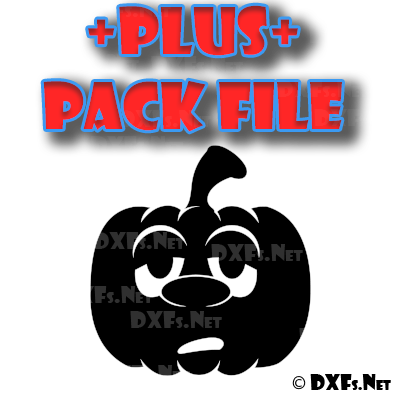 DXF309-P – Halloween Sad Jackolatern Carved Pumpkin Face Design for CNC Cutting
