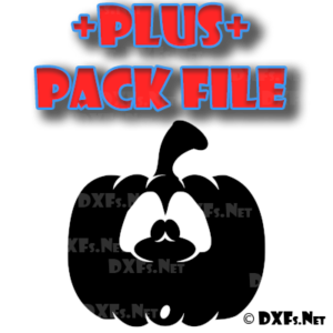 DXF310-P – Halloween Surprised Jackolatern Carved Pumpkin Face Design for CNC Cutting