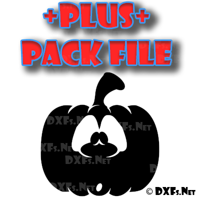 DXF310-P – Halloween Surprised Jackolatern Carved Pumpkin Face Design for CNC Cutting
