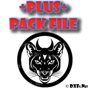 DXF315-P – Cougar Panther Devil Cat Kitty Wild Animal Design for CNC Cutting