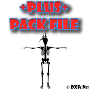 DXF324-P – Punk Skeleton Retro Design for CNC Cutting