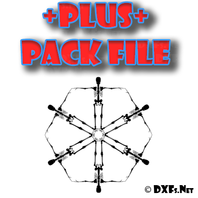 DXF326-P – Skeleton Retro Design for CNC Cutting