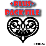 DXF347-P – Heart Ornamental Modern Sign Design for CNC Cutting